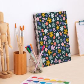   Spirálfüzet A/4 4x30 lapos, négyzetrácsos MQ "Spring Night"