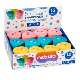 Nebuló kétlyukú tartályos hegyező - több színben
