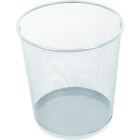 Papírkosár 12 l fémhálós d.rect fehér