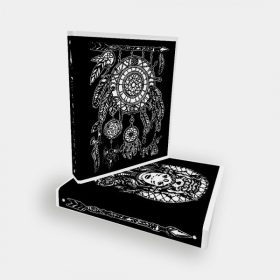   Gyűrűskönyv A/4 COLORVELVET "INDIAN" flokkolt felületű, színezhető, 12-es filctoll készlettel C28