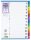 Elválasztólap A/4 1-12, PP d.rect