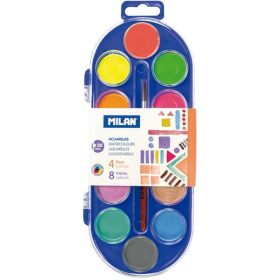 Milan Vízfesték 30 mm, ajándék ecset 12 szín