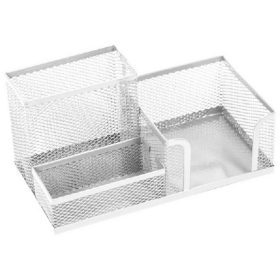 Asztali rendező 205x103x98 mm fémhálós d.rect fehér