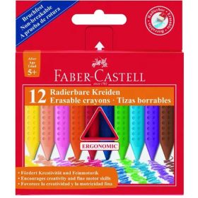 Faber Castell Zsírkréta Radírozható 12 db-os