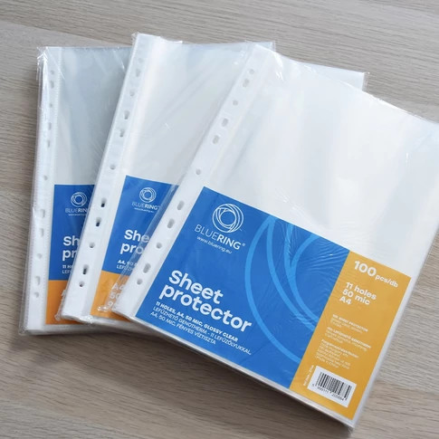 Genotherm lefűzhető, A4, 50 micron fényes víztiszta Bluering® 100 db/csomag,