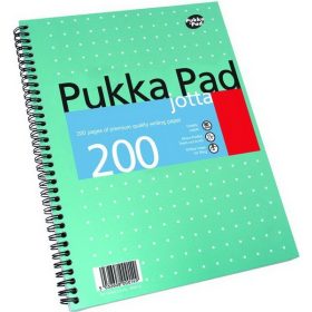   Spirálfüzet A/4 100 lapos, vonalas Pukka Pad "Jotta Pad" Metallic zöld