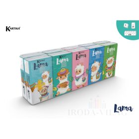 Kartika papírzsepkendő 3 rétegű 10x9db Láma
