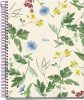 Spirálfüzet A/5 4x25 lapos, négyzetrácsos MQ "Botanical Flora" Mediterraneo