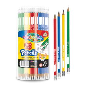   Colorino háromszögletű grafitceruza - radíros - több színben