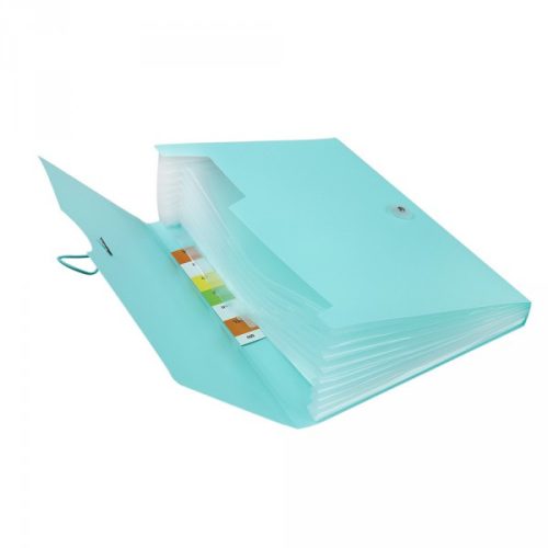 Harmónika mappa EMPEN Owen A/4 12 részes PP pasztell zöld