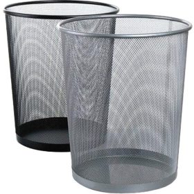 Papírkosár 19 l fémhálós Deli ezüst