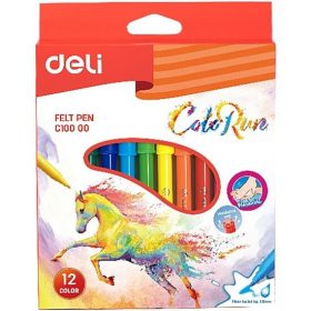 DELI Color Run, Filctollkészlet, 1,0 mm 12 db-os