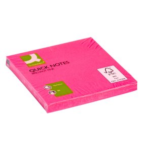 Öntapadó jegyzettömb 76x76mm 80lap Q-Connect Pink