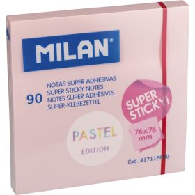   Öntapadó jegyzettömb 76x76 mm 90 lap Milan pasztell rózsaszín