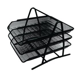 Irattálca fémhálós, 3 emeletes Deli fekete