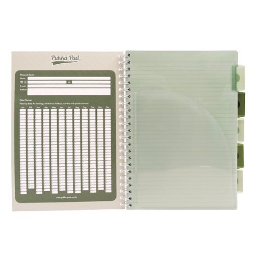 Spirálfüzet A/4 100 lapos vonalas Pukka Pad "Project Book" Haze