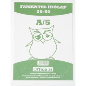 Írólap A/5 famentes 20-50 50 ív/csomag 