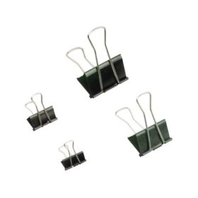 Iratcsipesz (19mm) fekete 12db/dob