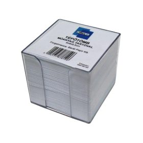   Tépőtömb OFFICE 21 (9x9x8,5) műanyag tartóban 80g fehér lap