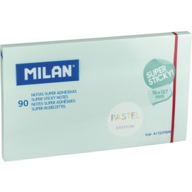 Öntapadó jegyzettömb 76x127 mm 90 lap Milan pasztell kék