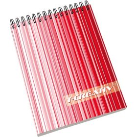 Spirálnotesz A/6 40 lapos, négyzetrácsos T-Creativ