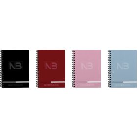   Spirálfüzet A/4 120 lapos, vonalas-négyzetrácsos T-Creativ "Notebook 3" vegyes színek