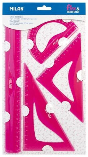 Vonalzókészlet 4 db-os Milan "Flex"