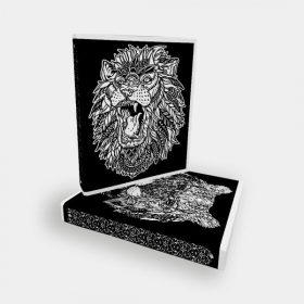   Gyűrűskönyv A/4 COLORVELVET "LYON" flokkolt felületű, színezhető, 12-es filctoll készlettel C30