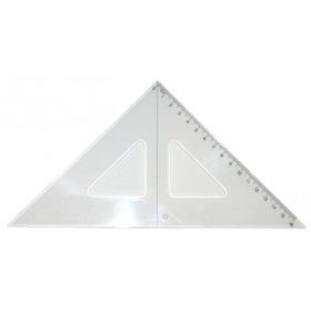 Vonalzó OFFICE21 45 fokos műanyag