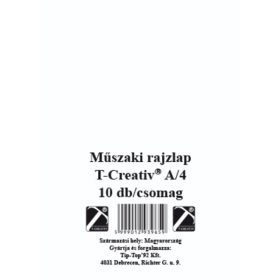   Műszaki rajzlap A/4 170 g, famentes, 10 ív/csomag T-Creativ