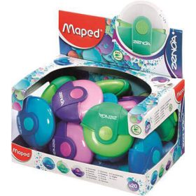   MAPED Zenoa Plus radír kerek műanyag tokban - több színben