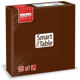   Szalvéta FATO Smart Table (33x33cm) 2 rétegű csokoládé (50db/csg) 
