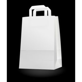 Papírtáska szalagfüles (22x28x10cm) 22-es fehér