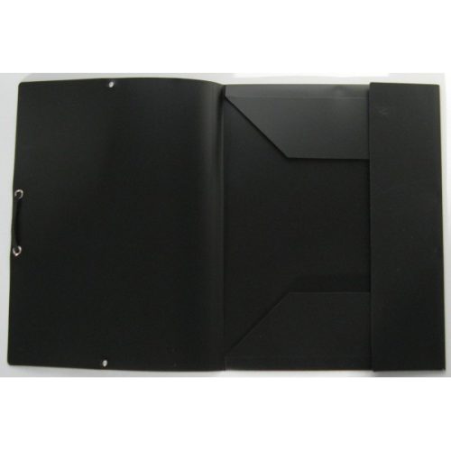 Gumis mappa PPF A/4 műanyag fekete