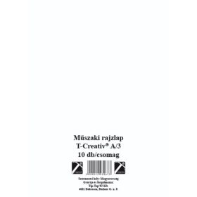   Műszaki rajzlap A/3 170 g, famentes, 10 ív/csomag T-Creativ